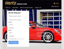 Tablet Screenshot of hertzdreamcars.com